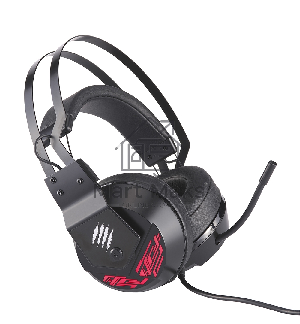 Игровые наушники чёрные Mad Catz F.R.E.Q. 4 (7.1, USB, RGB подсветка, 50 мм неодимовые магниты, 32 Ом, 20 ~ 20000 Гц, микрофон)