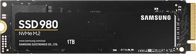 Накопитель SSD Samsung 980, 1000GB, PCIe 3.0 x4, M.2 2280, NVMe, R/W 3500/3000