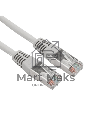 Патч-корд F/UTP Rexant cat.6, RJ45-RJ45, экранированный, 26AWG, LSZH, серый, 0.3 м