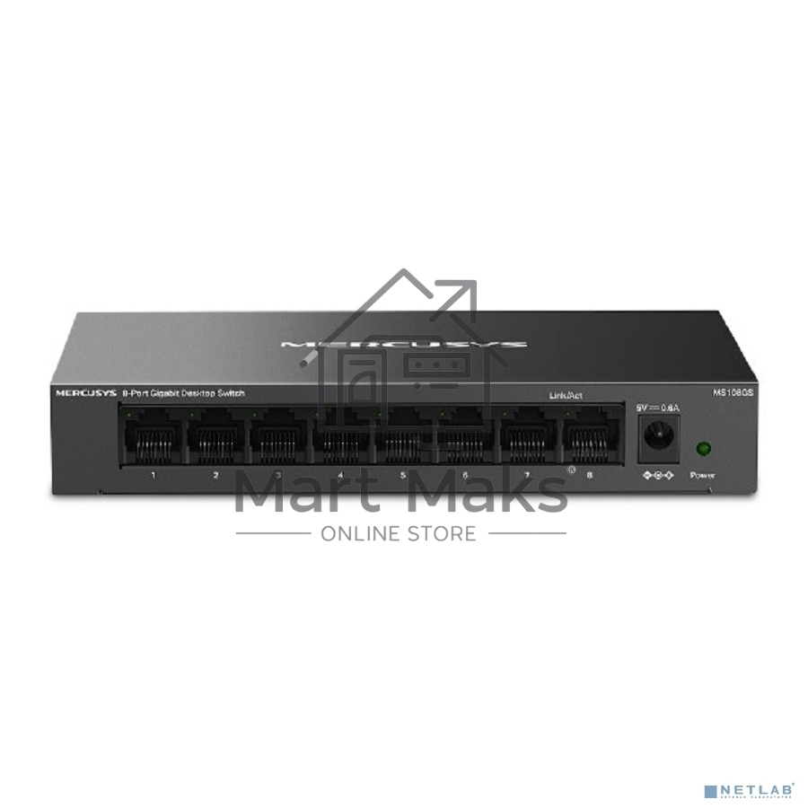 Настольный коммутатор Mercusys MS108GS с 8 гигабитными портами