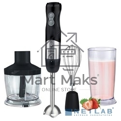 Блендер Vitek VT-3411 ST (стальной, 800 Вт, 6 скоростей, измельчитель 500 мл, стакан 600 мл, управление механическое)