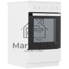 Плита электрическая Gorenje GEC5A12WG-B белый, конфорок 4 электрических, духовка 68 л, 50 см x 85 см x 59.4 см (без крышки)