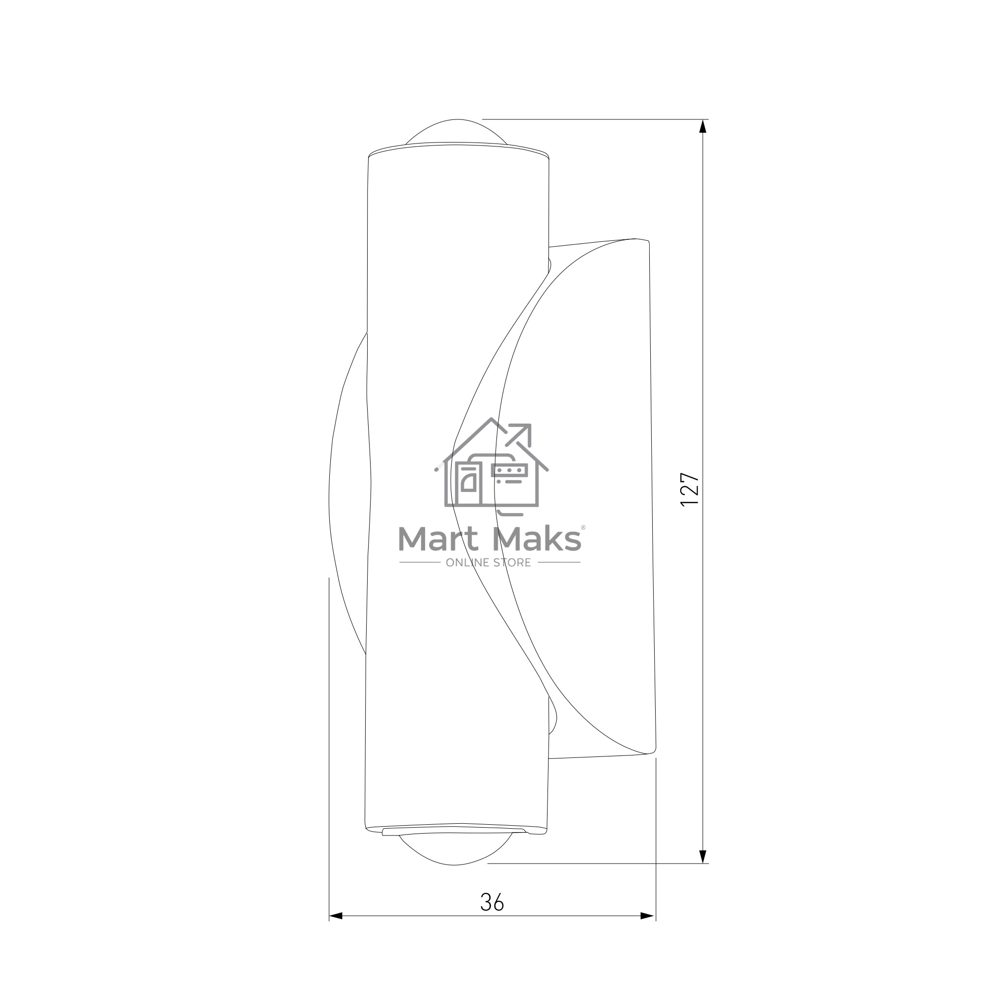 40109/LED / Светильник настенный светодиодный  Steel LED белый/сталь