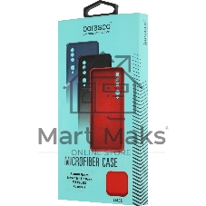 Чехол (клип-кейс) BORASCO Microfiber Case, для Xiaomi Poco M4 Pro, красный