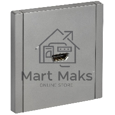 Розетка HDMI FP540 IEK FORTE&PIANO Сталь