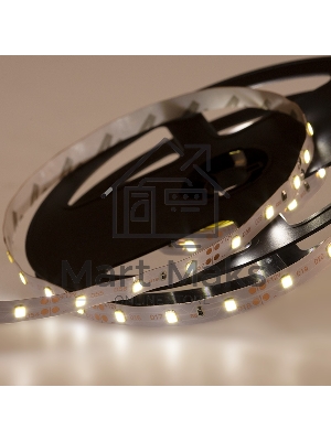 Лента светодиодная открытая, 8 мм, IP23, SMD 2835, 60 LED/m, 12 V, цвет свечения белый