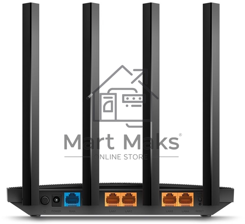 Роутер беспроводной TP-Link Archer C6U AC1200 10/100/1000BASE-TX/4G ready черный