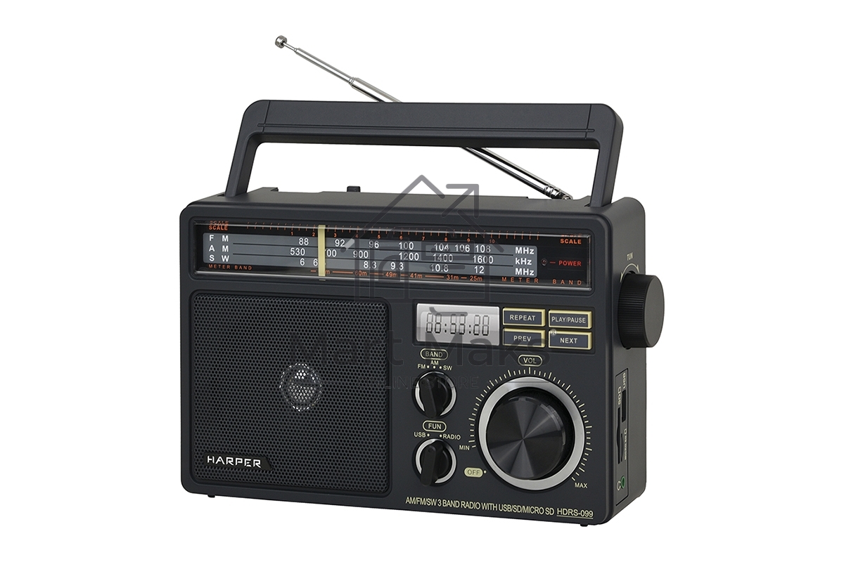 Радиоприемник Harper HDRS-099 (Дисплей; USB; SD карта; радио)