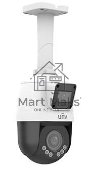 Сдвоенная видеокамера IP Uniview IPC9312LFW-AF28-2X4 Мини-PTZ: 2 x 2MP, поворотн. 4X объектив 2.8-12.0мм моториз. AF, обзорн. 2.8мм, IR upto 10m/50m, LightHunter, Ultra 265/H.265/H.264/MJPEG, 2 потока, 2 Mic & speaker, Micro SD, WiFi, PoE, IP66