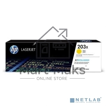Картридж лазерный HP CF542X (HP 203X) жёлтый для HP LaserJet M254/M280/M281 2500 страниц.