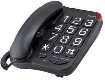 Телефон проводной teXet TX-201 черный