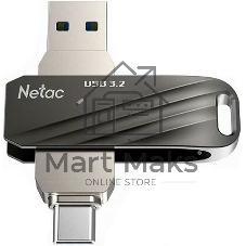 Флешка USB Netac US11 256Gb USB 3.0+TypeC Dual Flash Drive