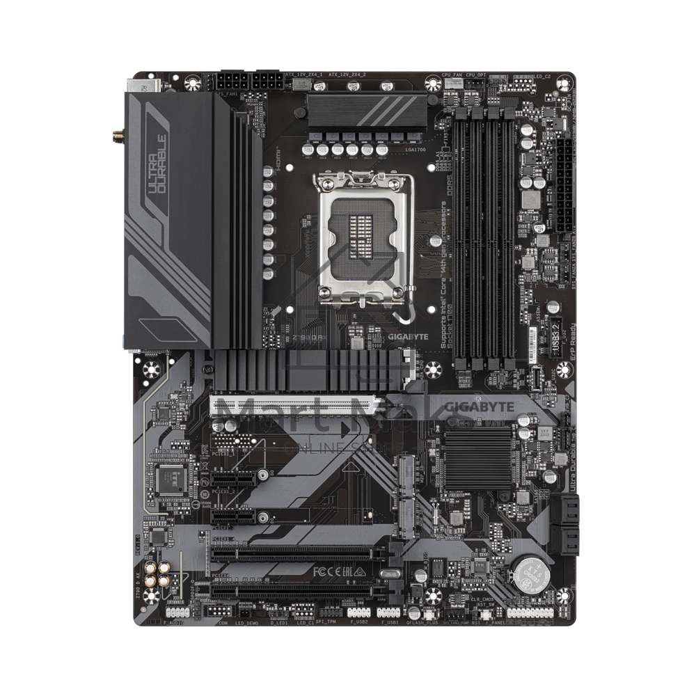 Материнская плата Gigabyte Z790 D AX, LGA 1700, Intel Z790, 4xDDR5, 4xSATA, 3xM.2, 1xPCI-E 5.0 x16, 1xPCI-E 4.0 x4, 2xPCI-E 3.0 x1, 1xHDMI, 1xDP, 1x 2.5Gb LAN, 4xUSB-A 3.2 Gen 1, 1xUSB-A 3.2 Gen 2, 2xUSB-A 2.0, 1xUSB-C 3.2 Gen 2, 3x3.5 мм, 7.1, ATX