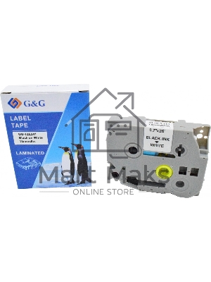 Картридж ленточный G&G GG-TZE241 черный на белом 18x8 для Brother 1230/1280/1280VP/2700VP