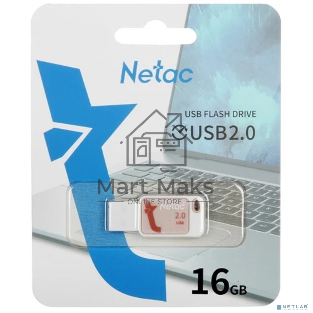 Флешка USB R/W R/W Netac 16Gb UA31 NT03UA31N-016G-20PK USB2.0 розовый