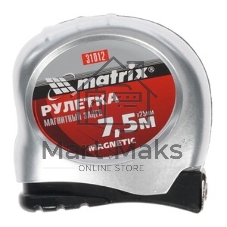 Рулетка Matrix Magnetic, 7,5 м х 25 мм, магнитный зацеп