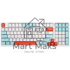 Клавиатура проводная A4Tech Fstyler FS300 (FS300 PANDA SNOWBOARDING), USB, белый/синий