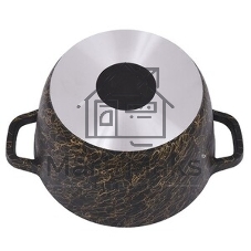 Кастрюля Kukmara Грация (черный/золото) кчз25а 2,5 л, стекл.крышка
