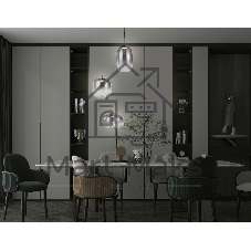 Подвесной светодиодный светильник Ambrella light LH11099/3 BK/SM черный/дымчатый 12W 3000K D350*1505