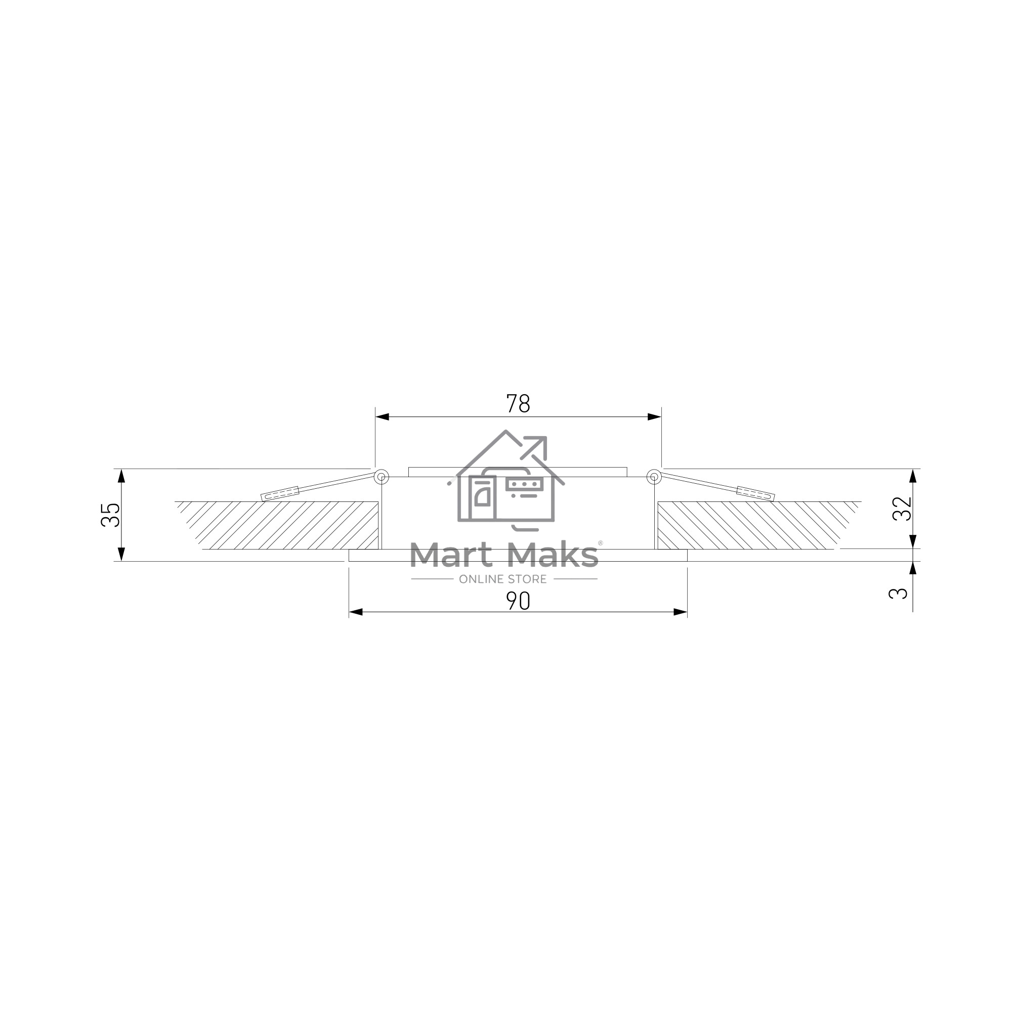 15276/LED / Светильник встраиваемый 10W 4000K черный IP44