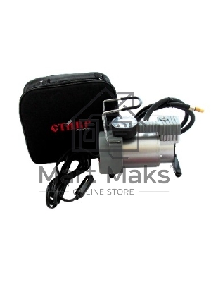 Компрессор автомобильный СТАВР КА-12/7(12В, рабочее давление 7Атм, максимальное давление 10Атм, максимальный ток потребления 14А, производительность 35 л/мин, диаметр цилиндра 30мм, длина шланга компрессора 1м, длина шнура питания 2м, вес 1,85кг.)