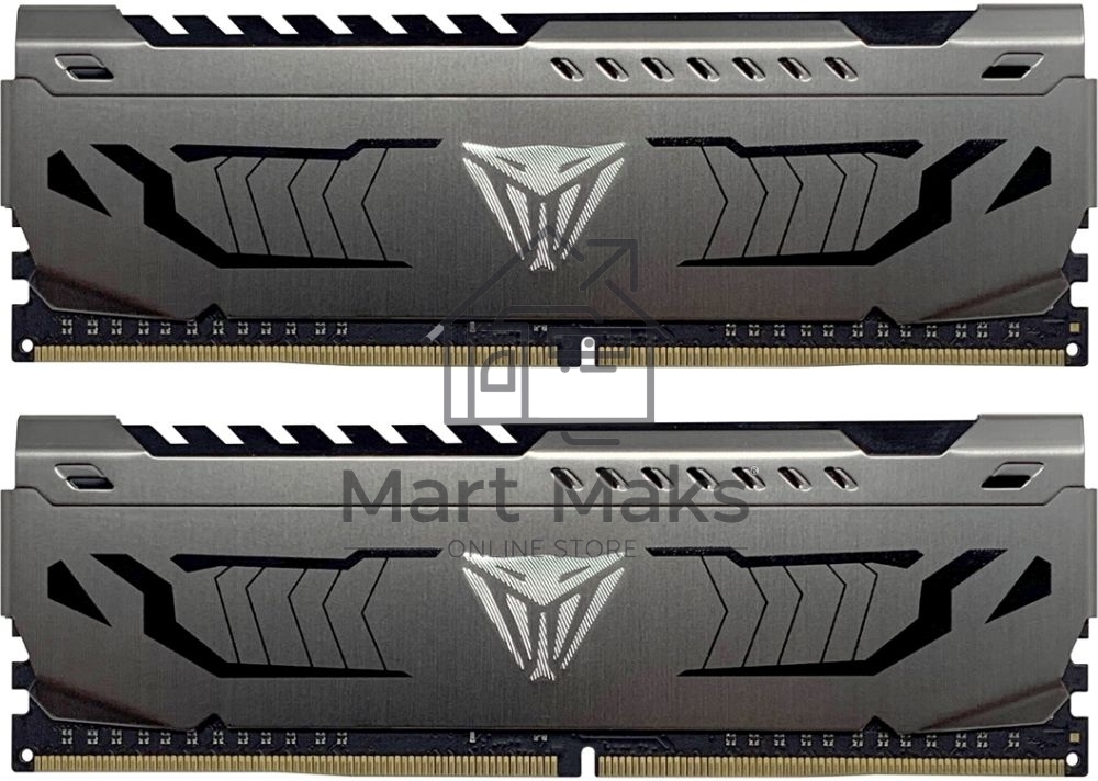 Оперативная память Patriot Viper Steel, DDR4, 32GB (2x16 GB), 3200 MHz, CL16, DIMM, радиатор, черный