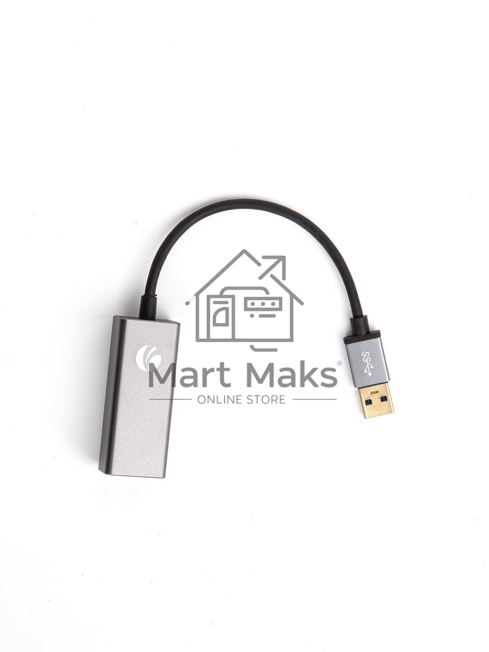 Кабель-переходник USB 3.0 (Am) --> LAN RJ-45 Ethernet 1000 Mbps, Aluminum Shell, VCOM <DU312M>