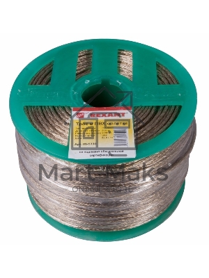 Трос стальной в ПВХ оплетке d=3,0 мм, прозрачный (бухта 200 м) Rexant