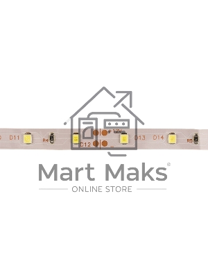 Лента светодиодная открытая, 8 мм, IP23, SMD 2835, 60 LED/m, 12 V, цвет свечения белый