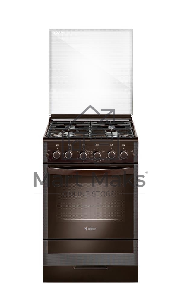 Плита газовая Gefest 5300-02 0047 коричневый, конфорок 4 газовых, духовка 52 л, 50 см x 85 см x 58.5 см