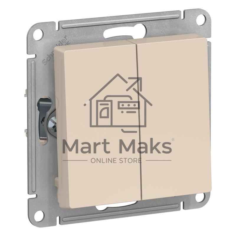 Механизм переключателя 2-кл. ATLAS DESIGN (сх.6) 10АХ беж. SchE ATN000265
