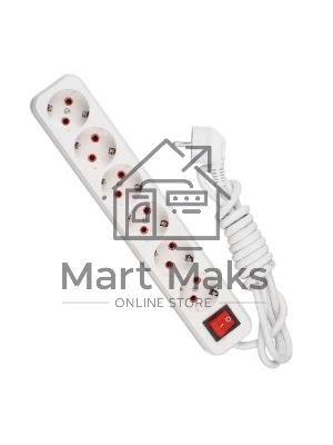 Удлинитель 6х3м с заземл. 16А IP20 с выкл. Lezard 720-0603-602