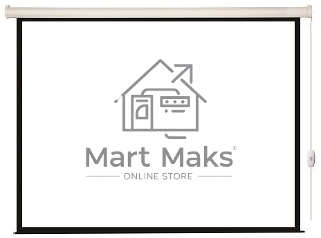 Экран с электроприводом Lumien Eco Control 244x244 см (раб. область 236х236 см) Matte White черная кайма по периметру 1:1