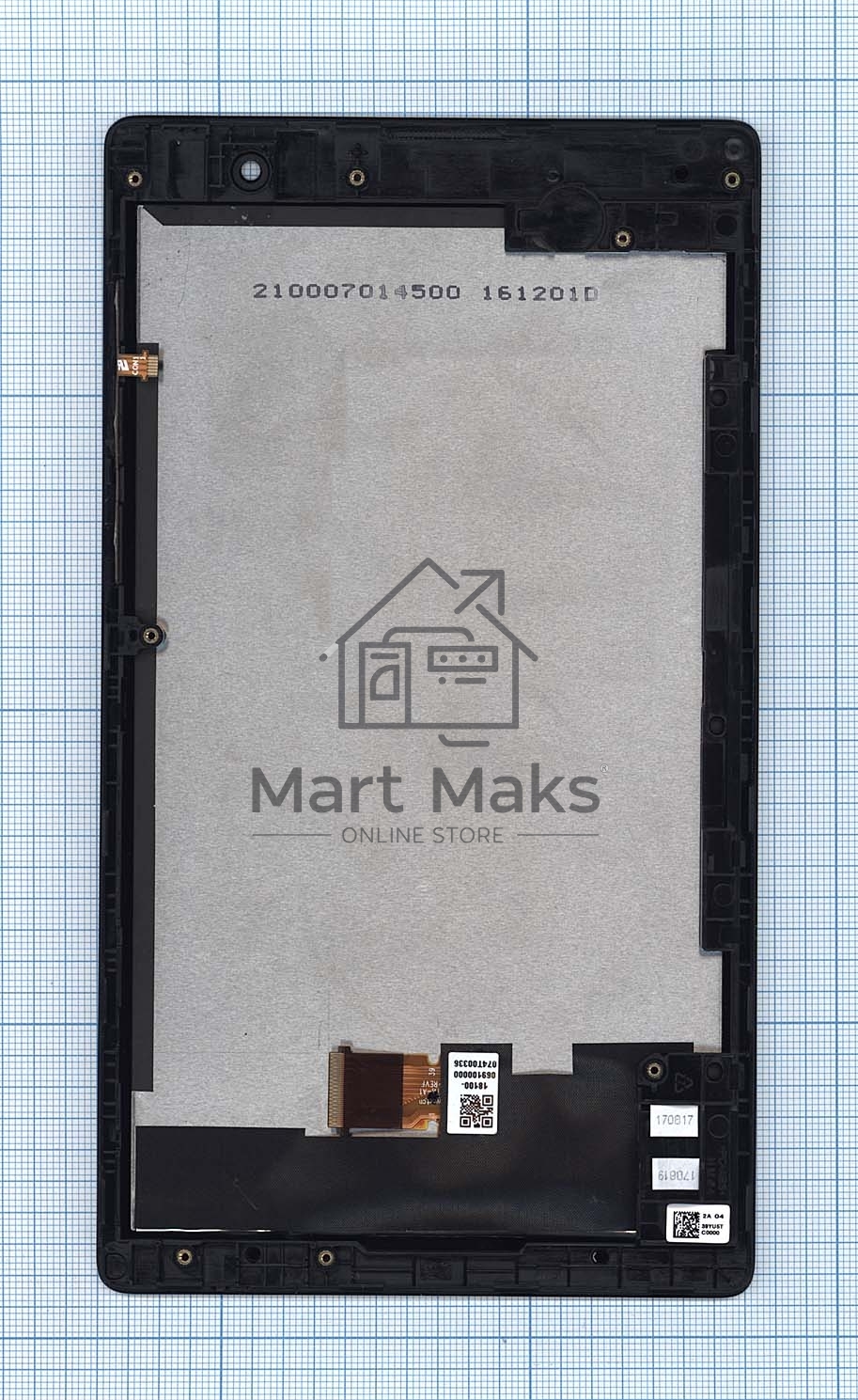 Модуль (матрица + тачскрин) для Asus ZenPad C 7.0 Z170C черный с серебристой рамкой