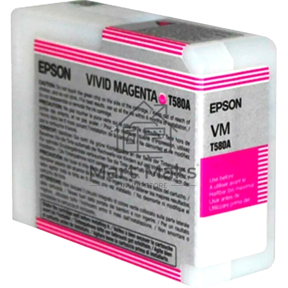 Картридж струйный Epson T580A (C13T580A00) пурпурный (80 мл) для Epson Stylus Pro-3880