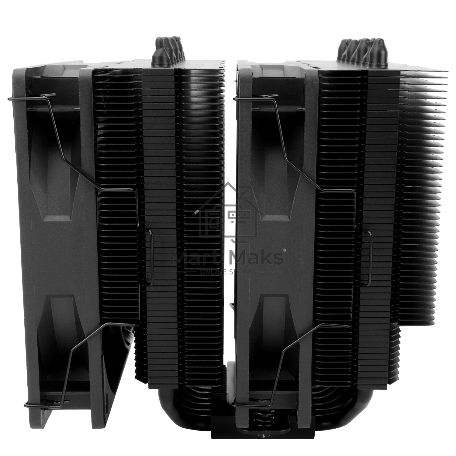 Кулер для процессора Thermalright Phantom Spirit 120 SE черный (4-pin PWM, 154mm, Ni/Cu, 7x6mm, 2x120mm, 66.17CFM, 25.6dBA, 1500RPM, S: 1200, 1700, 1851, 115X, AM4, AM5, silver, black)