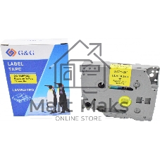 Картридж ленточный G&G GG-TZEFX631 черный на желтом 12x8 для Brother 1010/1260VP/1830VP/9700PC