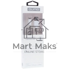 Кабель Qumo light series, USB-Apple 8 pin, 1м, 5В, 1A, опл. PVC, кон. PVC, белый