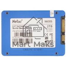 Накопитель SSD Netac N600S, 2Tb, SATA III, 2.5