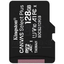 Флеш карта microSDHC 128Gb microSDXC Kingston SDCS2/128Gb Class10 UHS-I Canvas Select up to 100Mb/s с адапт.
