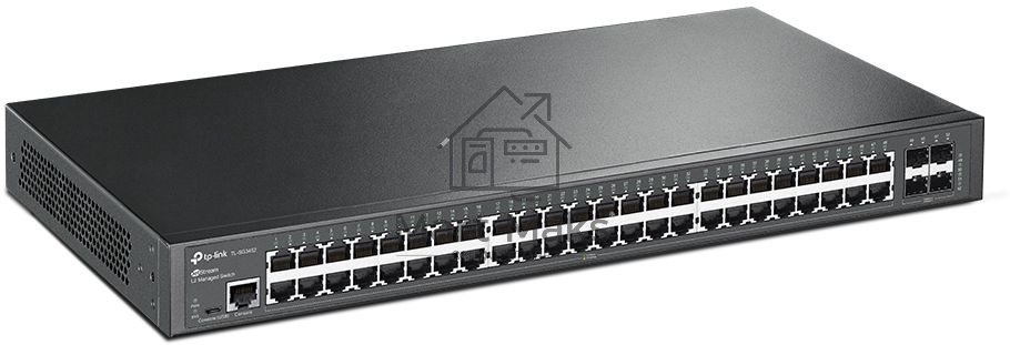 Коммутатор Jetstream 48-port gigabit L2+ managed switch with 4-gigabit uplink ports, 48 10/100/1000Mbps RJ-45 port, 4 1000Mbps SFP slots
