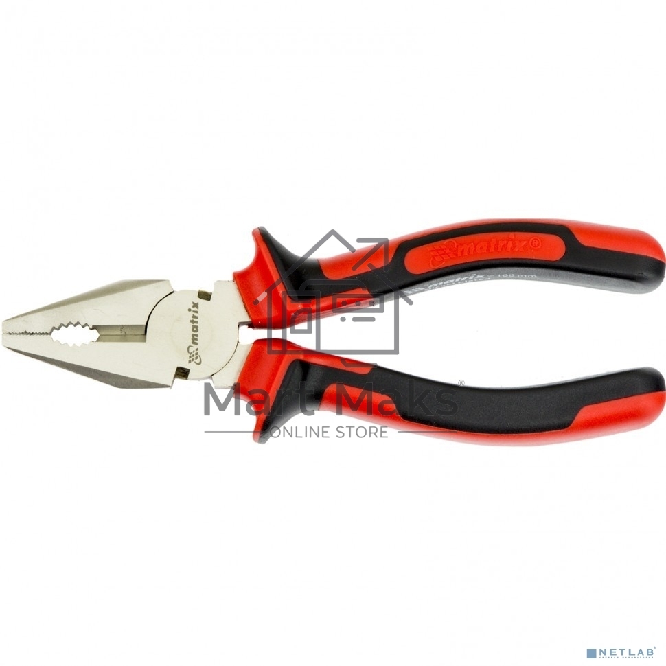 Плоскогубцы MATRIX NICKEL, 160 мм, никелированные, двухкомпонентные рукоятки 16902