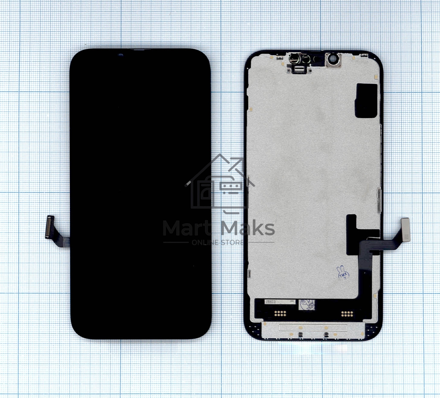 Дисплей (модуль) для Apple iPhone 14 в сборе с тачскрином, черный