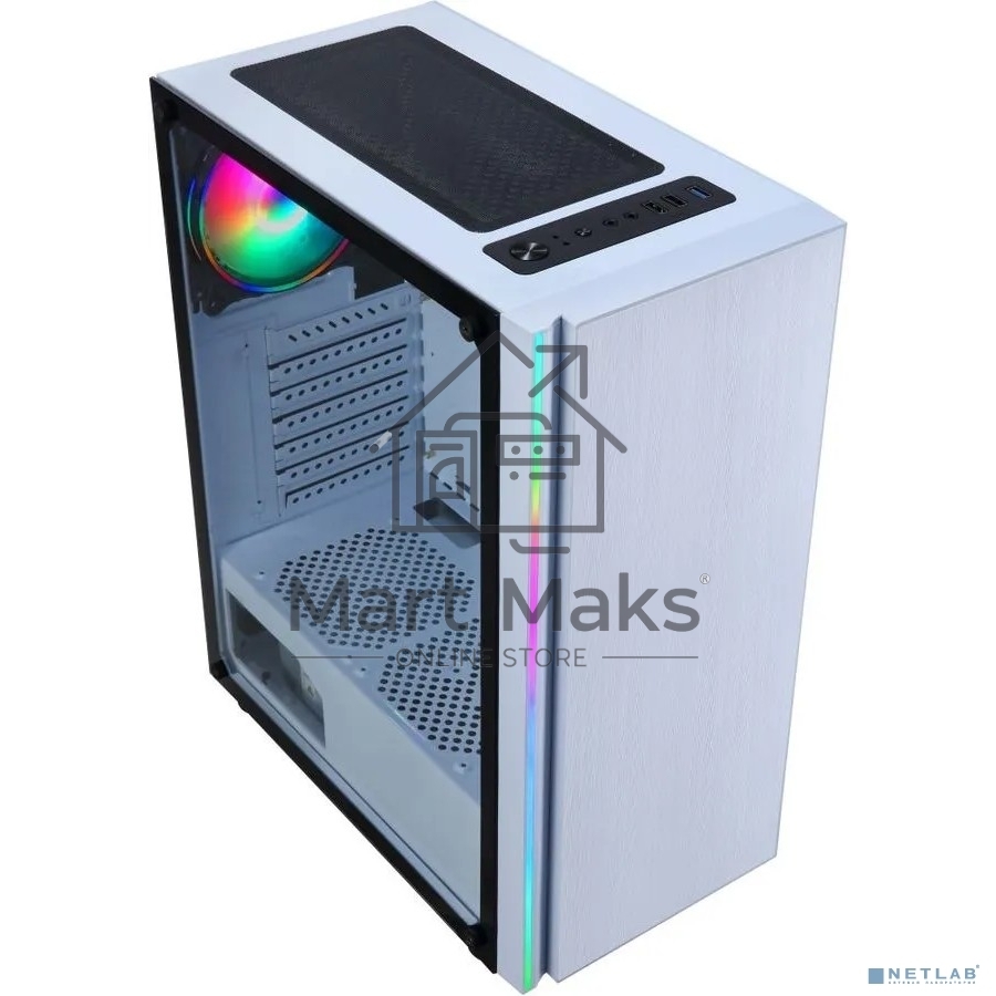 Компьютерный корпус AeroCool / Formula CL-3302W RGB белый без БП ATX 2xUSB2.0 1xUSB3.0 audio bott PSU