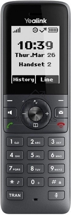 Беспроводная телефонная IP-DECT-система YEALINK W71P (база W70B+трубка W71H) до 10 SIP-аккаунтов, до 10 трубок на базу, до 20 вызовов, шт