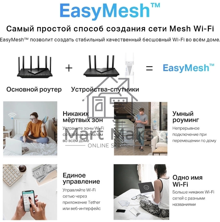Двухдиапазонный гигабитный TP-Link Archer AX55 Pro AX3000 Wi-Fi 6 роутер