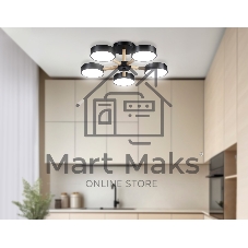 Светильник Ambrella light FL4828/5 BK черный 3000K-6400K 65W D580*160 (ПДУ ИК)