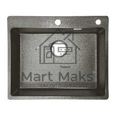 Мойка кухонная GranFest METAL 5949 titan 1 чаша 550*400*205, общий размер: 590*490*200, монтаж: универсальный, материал: нержавеющая сталь AISI 304, цвет: титан