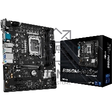 Материнская плата ASRock B860M-HDVP, LGA1851, Intel B860, 2xDDR5, 4xSATA, 2xM.2, 1xPCIe 5.0 x16, 2xPCIe 4.0 x1, 1xHDMI, 1xDisplayPort, 1xDVI-D, 1xD-Sub, 1x 2.5Gb LAN, 1xUSB 3.2 Gen2 Type-C, 1xUSB 3.2 Gen2 Type-A, 2xUSB 3.2 Gen1, 4xUSB 2.0, 3x3.5 мм, 7.1, microATX