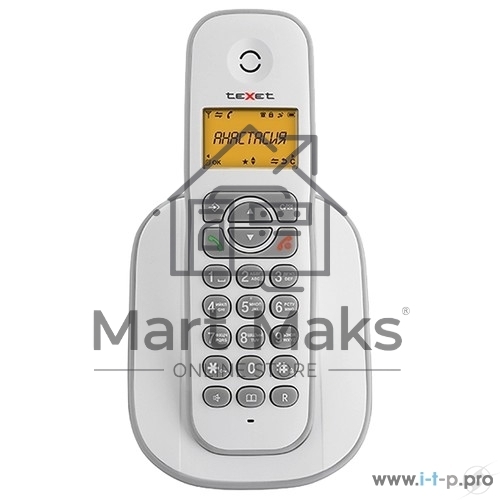 Радиотелефон teXet TX-D4505A Dect белый-серый